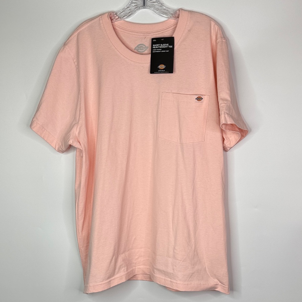 Dickies Pink Heavyweight Short Sleeve One Pocket Tshirt Size 1X NWT